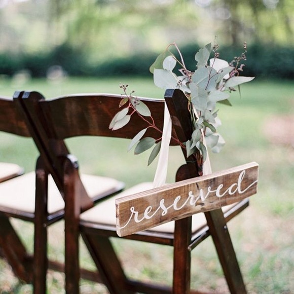 Set of 2 Wooden Reserved Signs - Picture 2 of 16